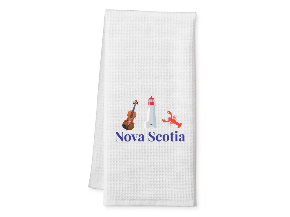 NS Icons Embroidered Tea Towel