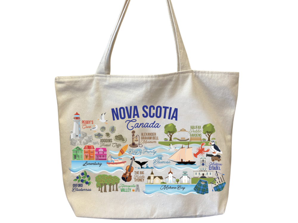 Nova Scotia Icons Collage Tote Bag