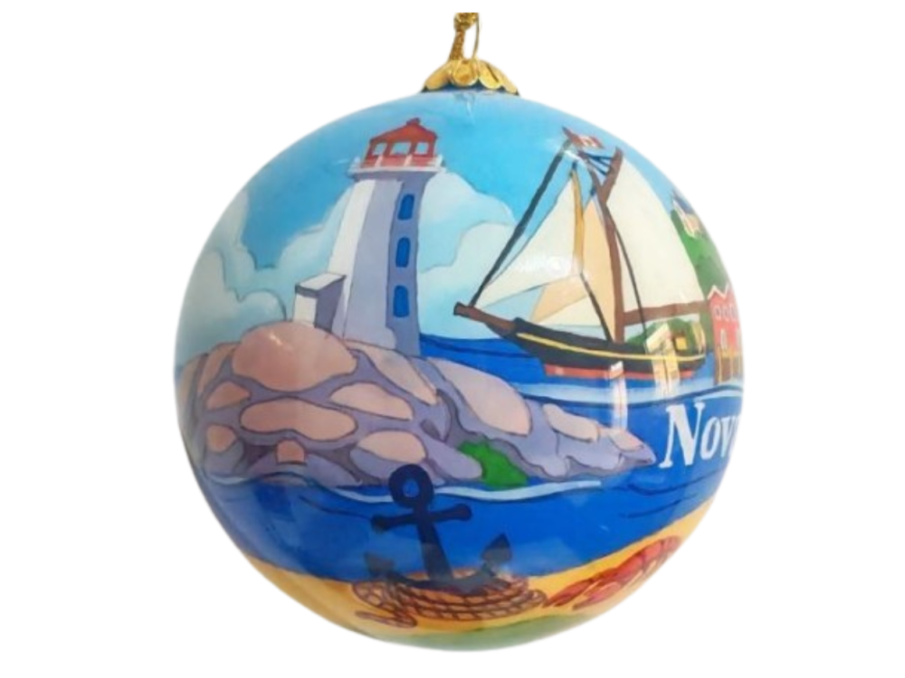 Nova Scotia Scene Glass Ornament