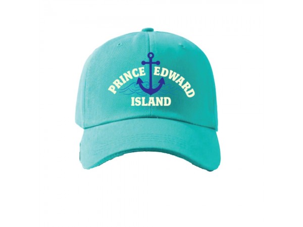 PEI Turquoise Anchor Ball Hat