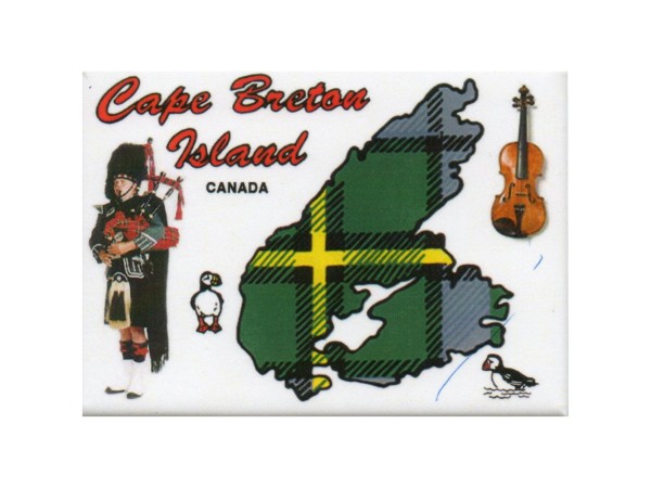 Cape Breton Tartan Map Magnet