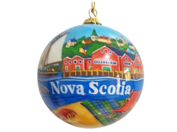 Nova Scotia Scene Glass Ornament
